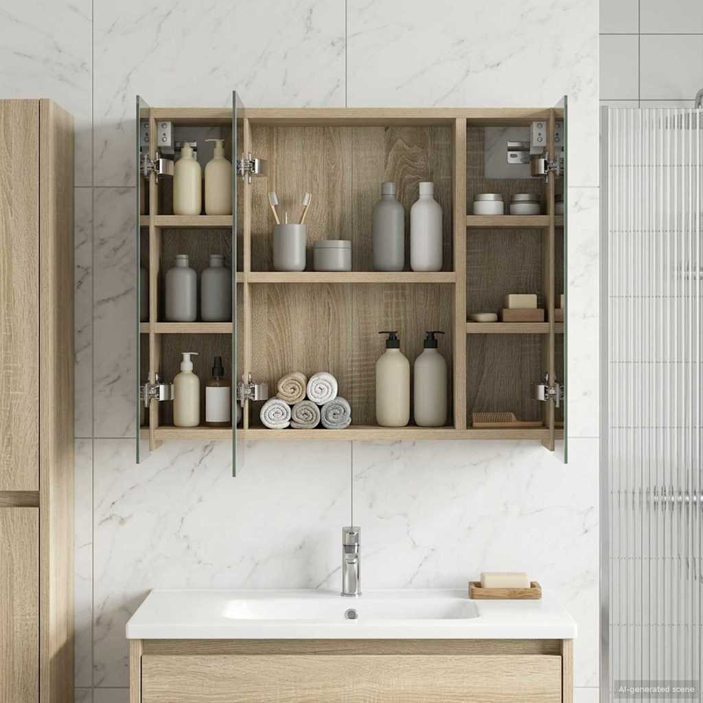 vidaXL Badkamerspiegelkast voor Wit 60 x 14,5 x 50 cm Bewerkt hout