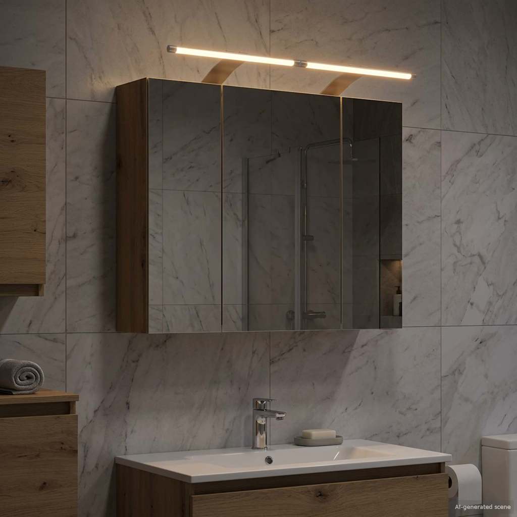 vidaXL Badkamerspiegelkast voor Wit 60 x 14,5 x 50 cm Bewerkt hout