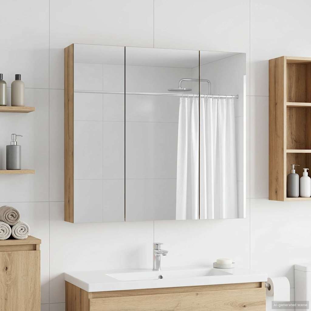 vidaXL Badkamerspiegelkast voor Wit 60 x 14,5 x 50 cm Bewerkt hout
