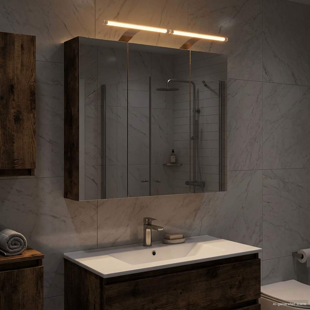 vidaXL Badkamerspiegelkast voor Wit 60 x 14,5 x 50 cm Bewerkt hout
