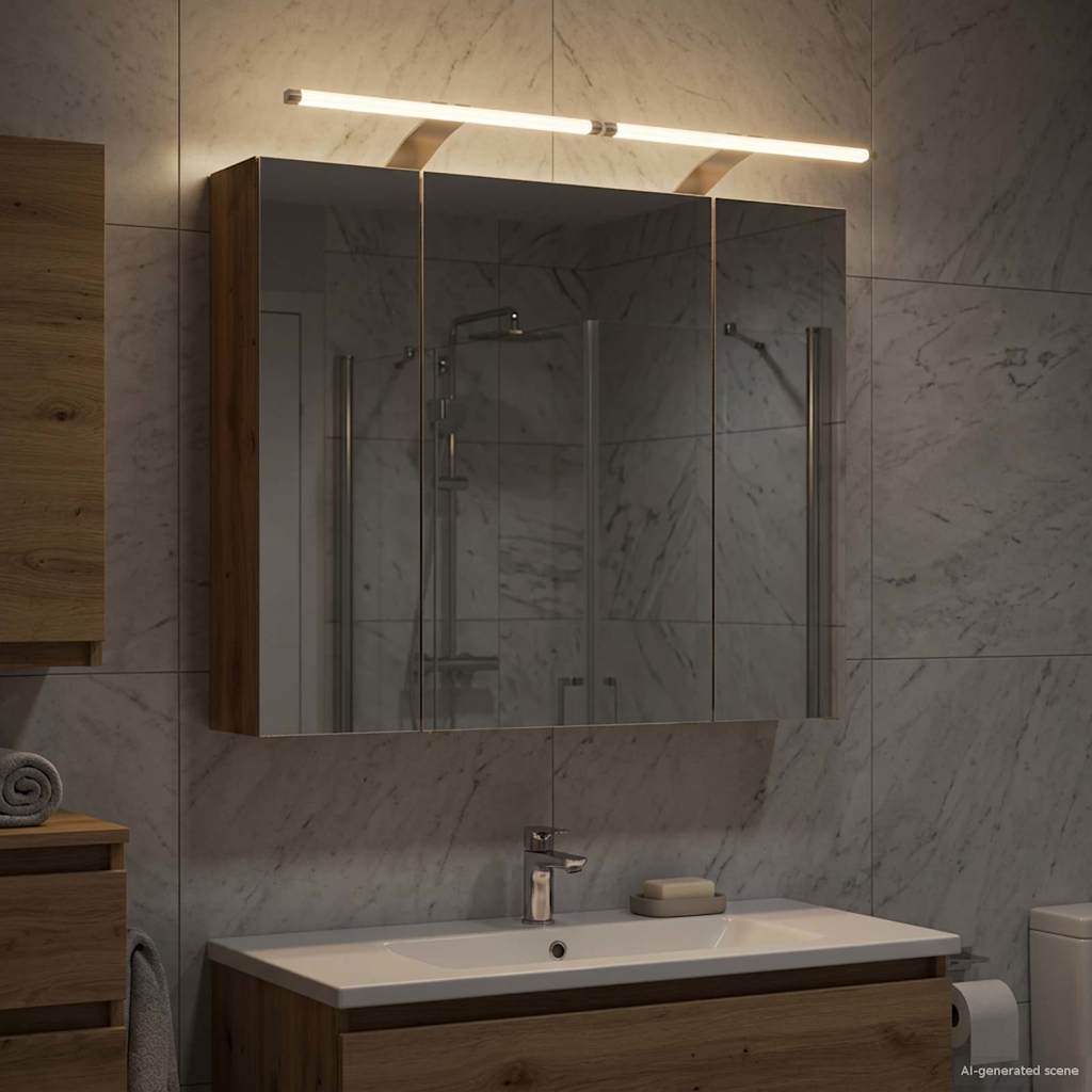 vidaXL Badkamerspiegelkast voor Wit 60 x 14,5 x 50 cm Bewerkt hout