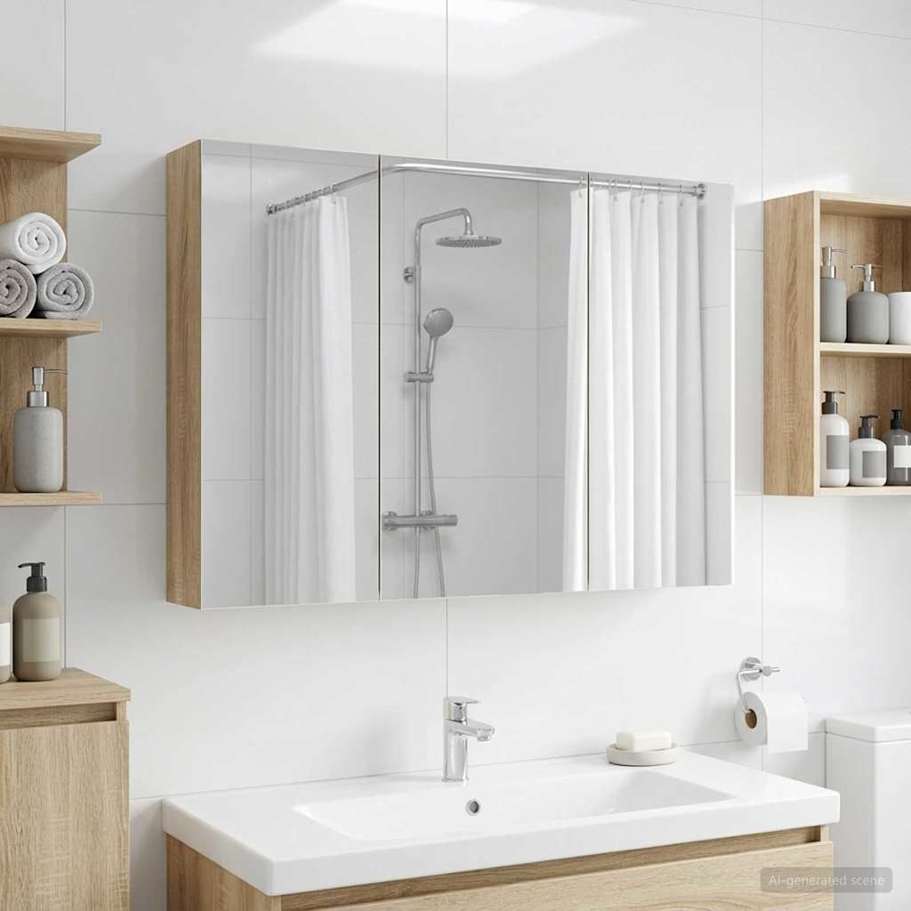 vidaXL Badkamerspiegelkast voor Wit 60 x 14,5 x 50 cm Bewerkt hout