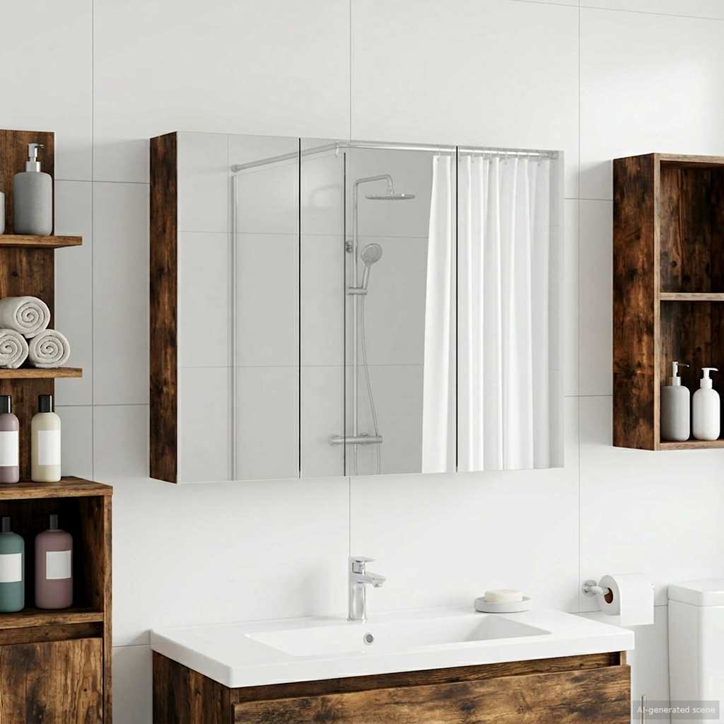vidaXL Badkamerspiegelkast voor Wit 60 x 14,5 x 50 cm Bewerkt hout