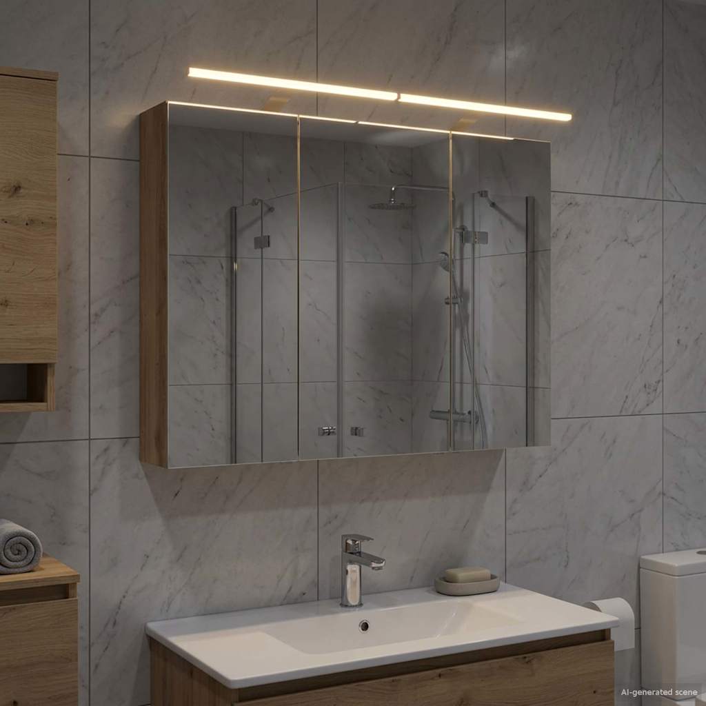 vidaXL Badkamerspiegelkast voor Wit 60 x 14,5 x 50 cm Bewerkt hout