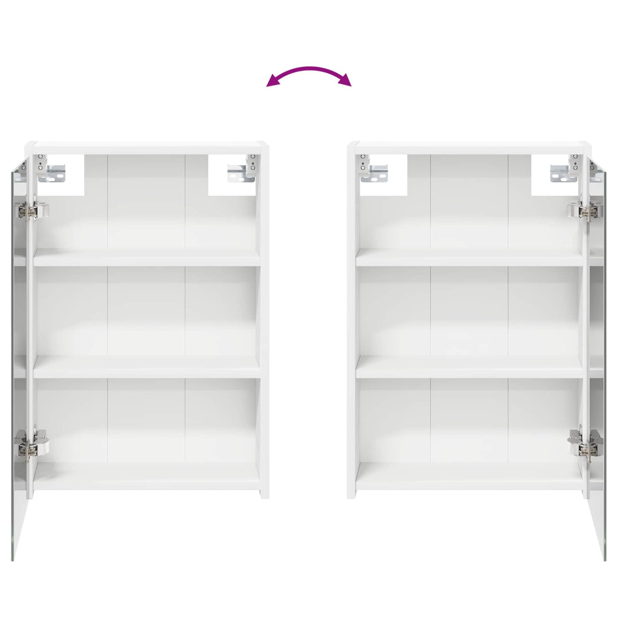 vidaXL Badkamerspiegelkast Wit 43 x 16 x 62.5 cm Bewerkt hout