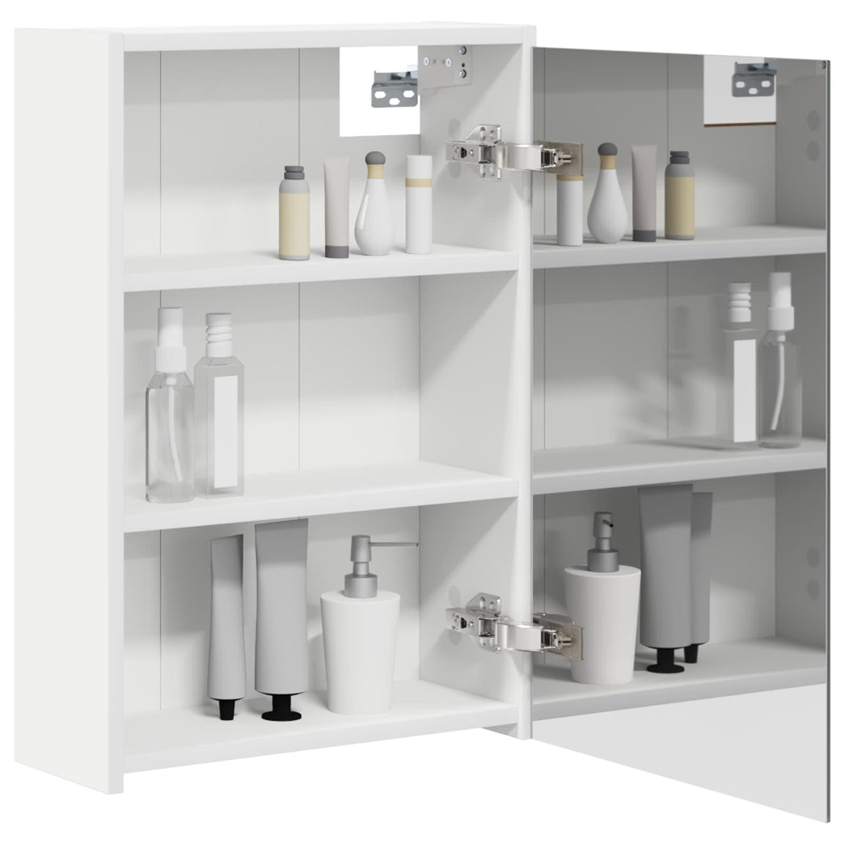 vidaXL Badkamerspiegelkast Wit 43 x 16 x 62.5 cm Bewerkt hout