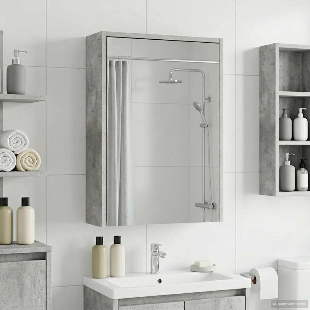 vidaXL Badkamerspiegelkast Wit 43 x 16 x 62.5 cm Bewerkt hout