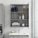 vidaXL Badkamerspiegelkast Wit 43 x 16 x 62.5 cm Bewerkt hout