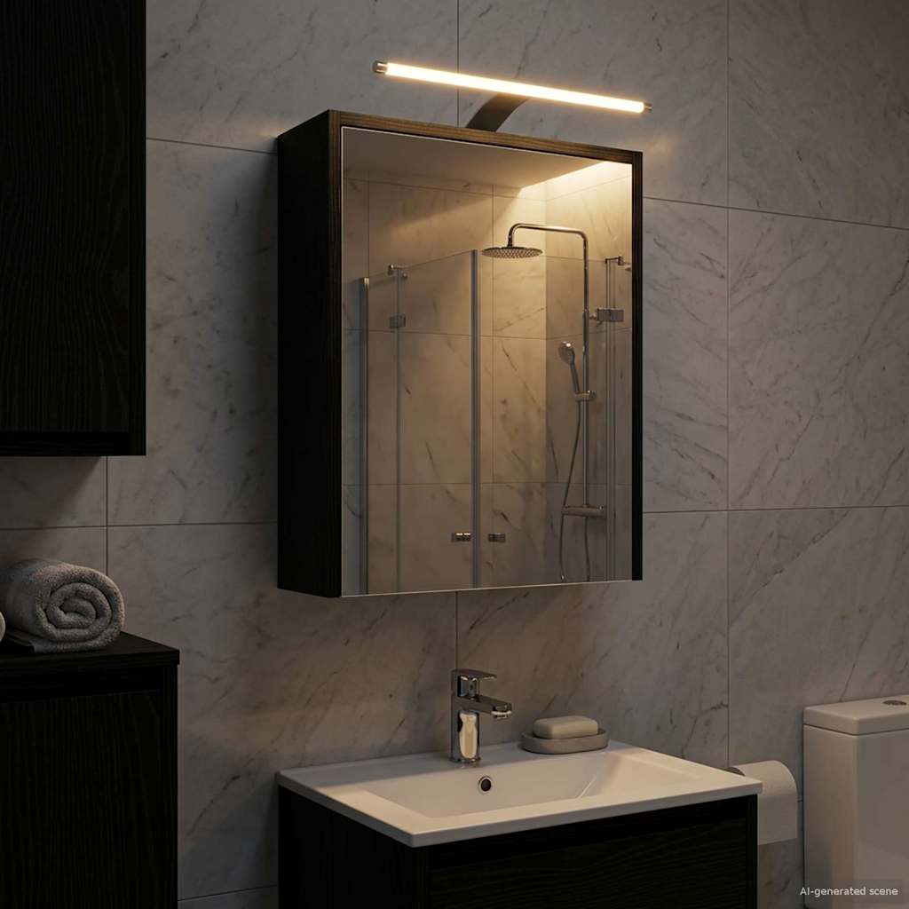 vidaXL Badkamerspiegelkast Wit 43 x 16 x 62.5 cm Bewerkt hout