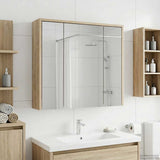 vidaXL Badkamerspiegelkast Wit 43 x 16 x 62.5 cm Bewerkt hout