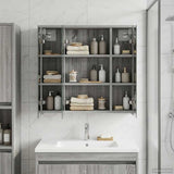 vidaXL Badkamerspiegelkast Wit 43 x 16 x 62.5 cm Bewerkt hout