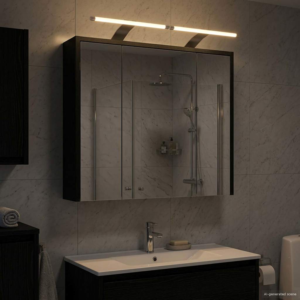 vidaXL Badkamerspiegelkast Wit 43 x 16 x 62.5 cm Bewerkt hout