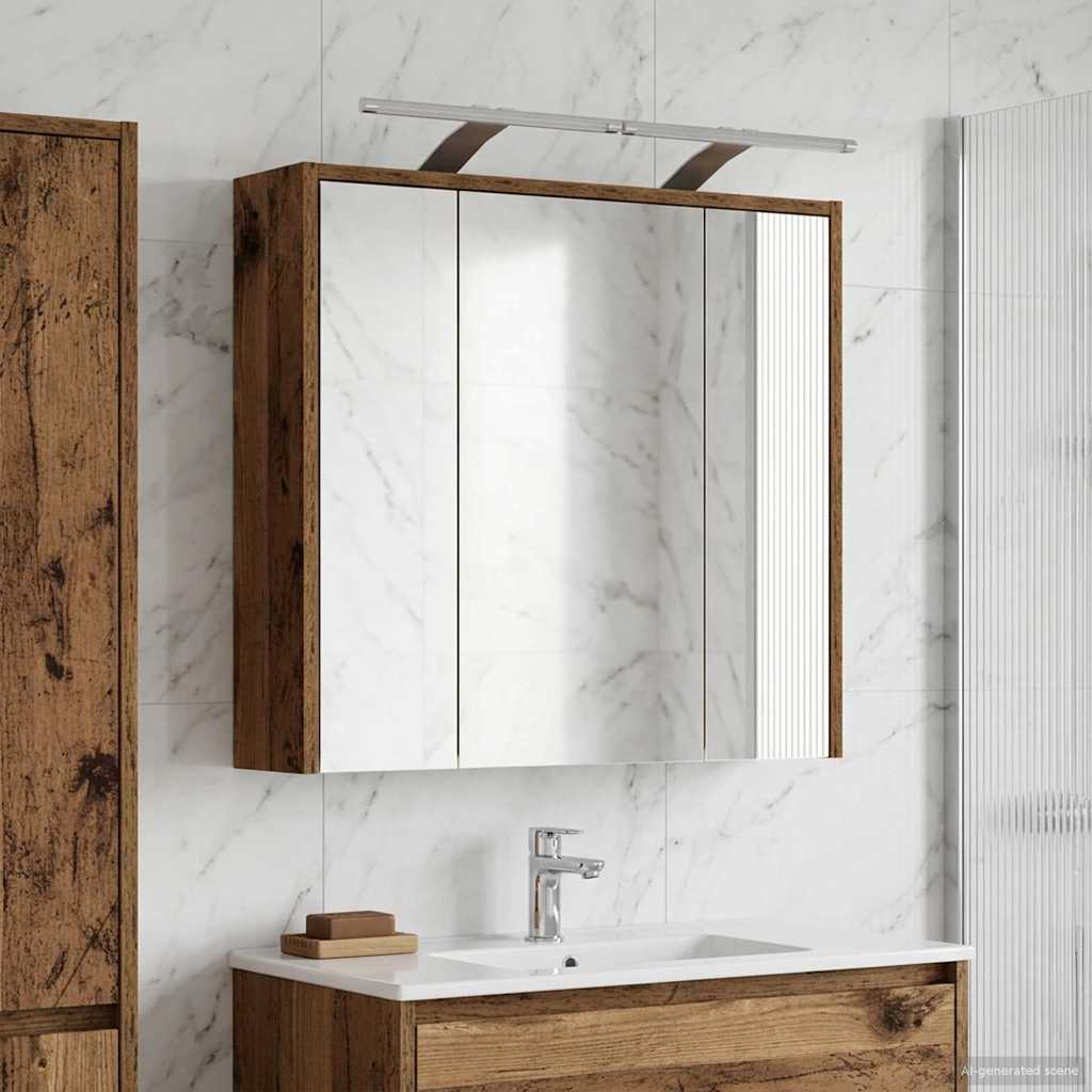 vidaXL Badkamerspiegelkast Wit 43 x 16 x 62.5 cm Bewerkt hout