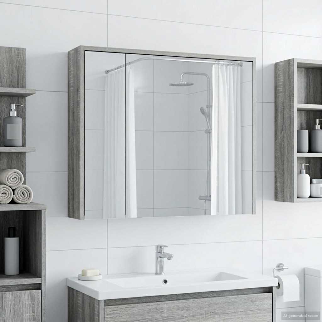 vidaXL Badkamerspiegelkast Wit 43 x 16 x 62.5 cm Bewerkt hout