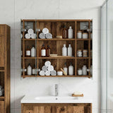 vidaXL Badkamerspiegelkast Wit 43 x 16 x 62.5 cm Bewerkt hout