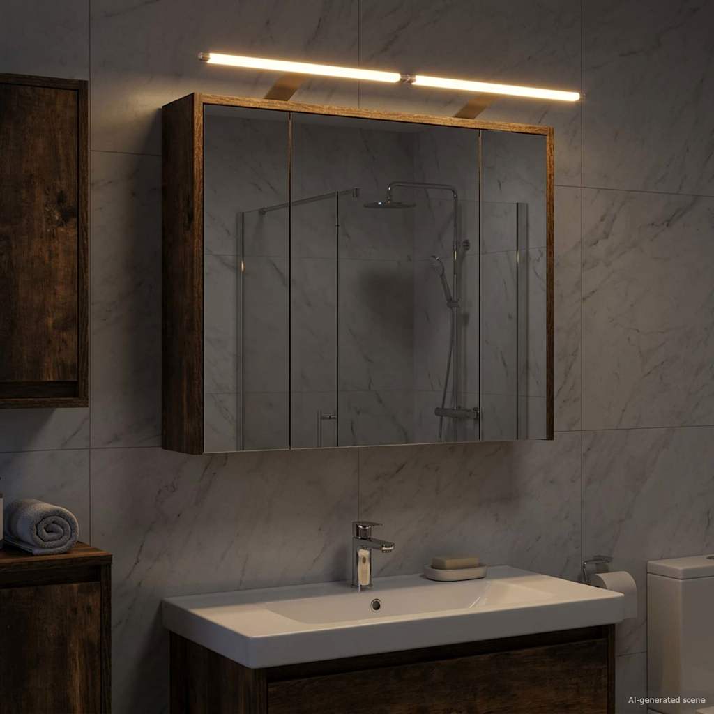 vidaXL Badkamerspiegelkast Wit 43 x 16 x 62.5 cm Bewerkt hout