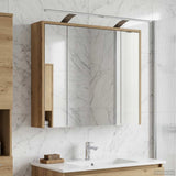 vidaXL Badkamerspiegelkast Wit 43 x 16 x 62.5 cm Bewerkt hout