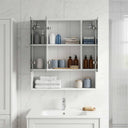 vidaXL Bathroom Mirror Cabinet White 60x14.5x70 cm Engineered Wood