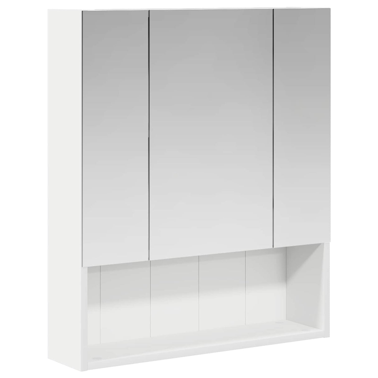 vidaXL Bathroom Mirror Cabinet White 60x14.5x70 cm Engineered Wood