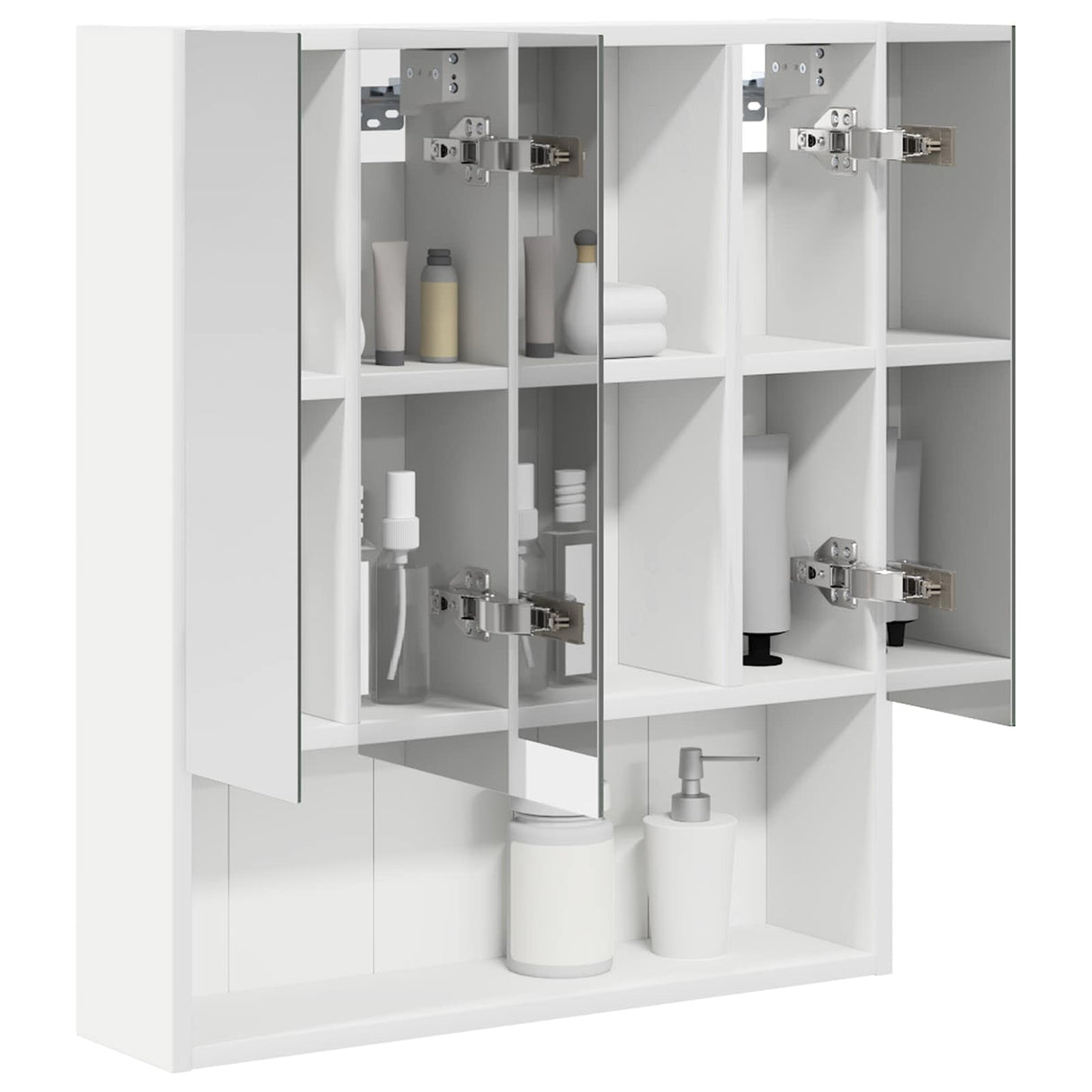 vidaXL Bathroom Mirror Cabinet White 60x14.5x70 cm Engineered Wood