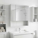 vidaXL Bathroom Mirror Cabinet White 60x14.5x70 cm Engineered Wood