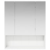vidaXL Bathroom Mirror Cabinet White 60x14.5x70 cm Engineered Wood