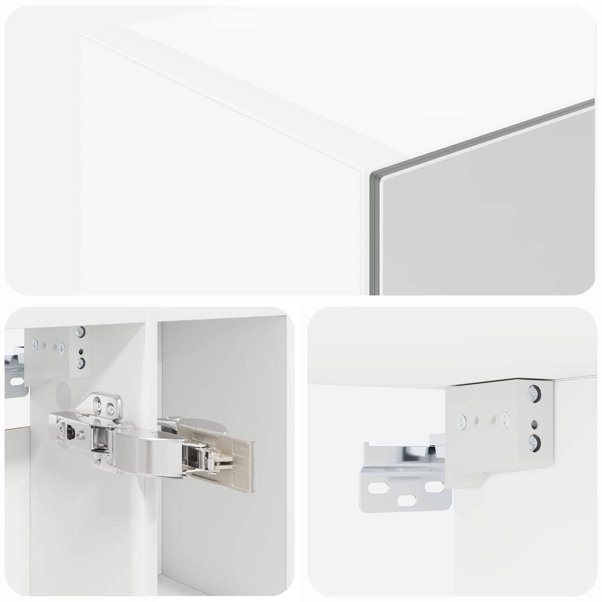 vidaXL Bathroom Mirror Cabinet White 60x14.5x70 cm Engineered Wood