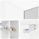 vidaXL Bathroom Mirror Cabinet White 60x14.5x70 cm Engineered Wood