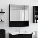 vidaXL Bathroom Mirror Cabinet White 60x14.5x70 cm Engineered Wood