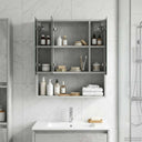 vidaXL Bathroom Mirror Cabinet White 60x14.5x70 cm Engineered Wood