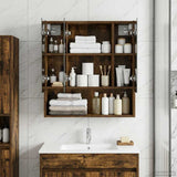 vidaXL Bathroom Mirror Cabinet White 60x14.5x70 cm Engineered Wood