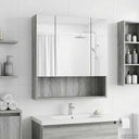 vidaXL Bathroom Mirror Cabinet White 60x14.5x70 cm Engineered Wood