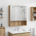 vidaXL Bathroom Mirror Cabinet White 60x14.5x70 cm Engineered Wood