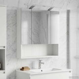 vidaXL Bathroom Mirror Cabinet White 60x14.5x70 cm Engineered Wood