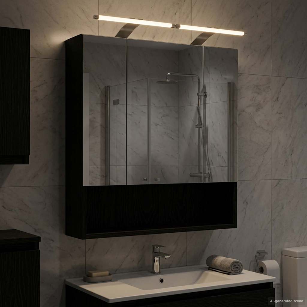 vidaXL Bathroom Mirror Cabinet White 60x14.5x70 cm Engineered Wood