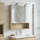vidaXL Bathroom Mirror Cabinet White 60x14.5x70 cm Engineered Wood
