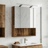 vidaXL Bathroom Mirror Cabinet White 60x14.5x70 cm Engineered Wood
