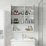 vidaXL Bathroom Mirror Cabinet White 60x14.5x70 cm Engineered Wood