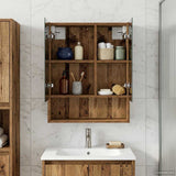 vidaXL Bathroom Mirror Cabinet White 60x14.5x70 cm Engineered Wood