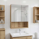 vidaXL Bathroom Mirror Cabinet White 60x14.5x70 cm Engineered Wood