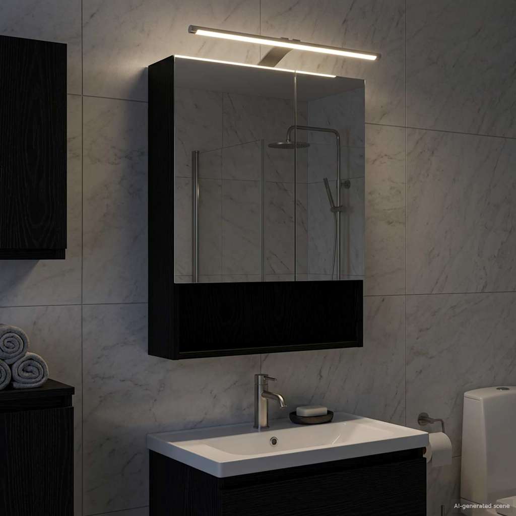 vidaXL Bathroom Mirror Cabinet White 60x14.5x70 cm Engineered Wood