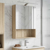 vidaXL Bathroom Mirror Cabinet White 60x14.5x70 cm Engineered Wood