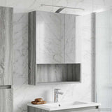 vidaXL Bathroom Mirror Cabinet White 60x14.5x70 cm Engineered Wood