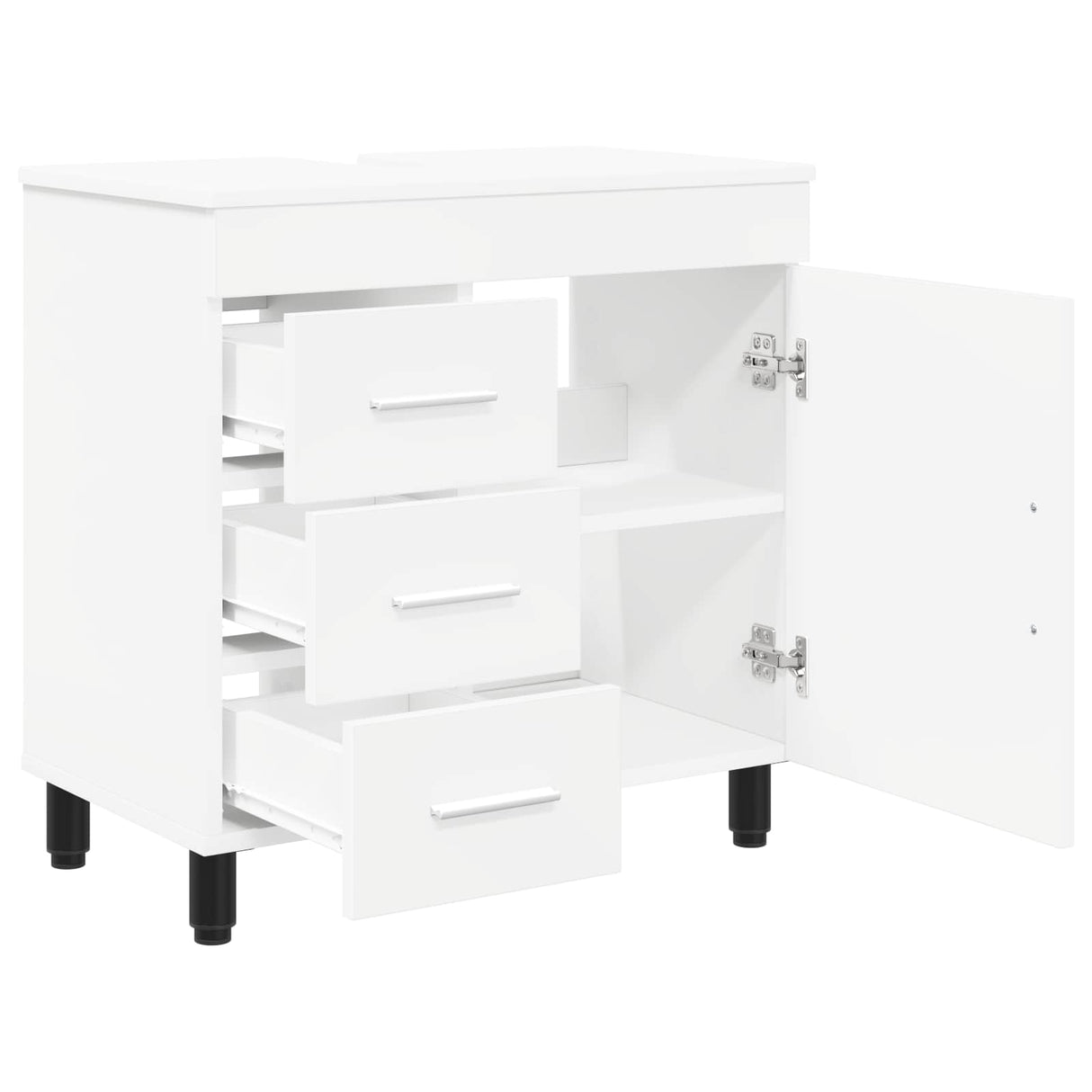 vidaXL Bathroom Vanity Unit White 60 x 35 x 60 cm Engineered Wood