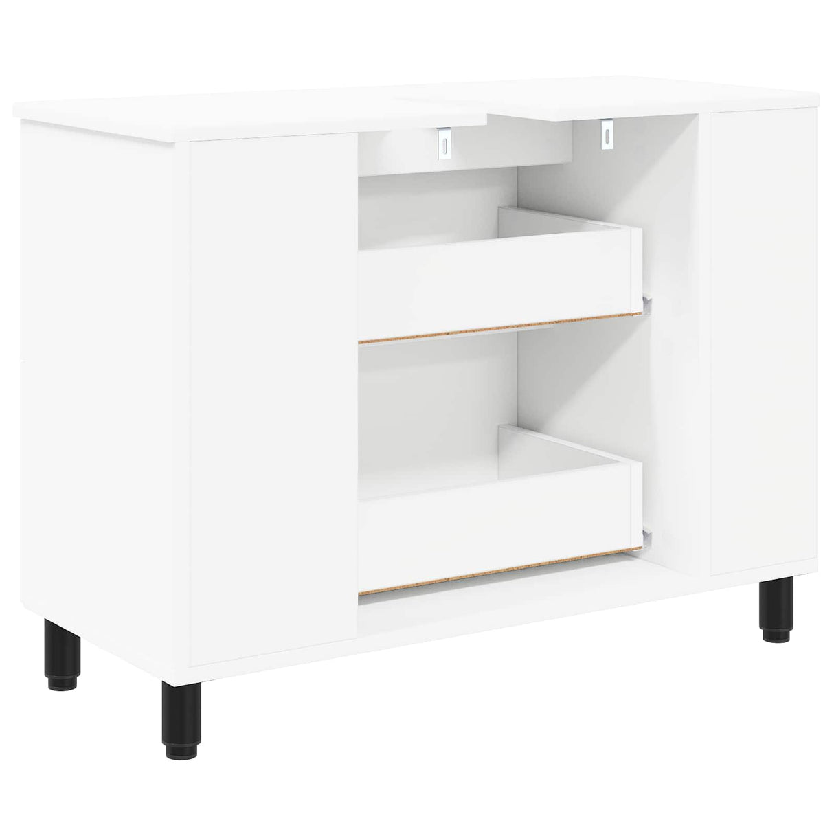 vidaXL Badkamer vaniteitsunit Wit 80 x 35 x 60 cm Bewerkt hout