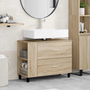 vidaXL Badkamer vaniteitsunit Wit 80 x 35 x 60 cm Bewerkt hout