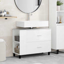 vidaXL Badkamer vaniteitsunit Wit 80 x 35 x 60 cm Bewerkt hout