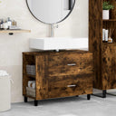 vidaXL Badkamer vaniteitsunit Wit 80 x 35 x 60 cm Bewerkt hout