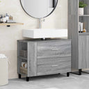 vidaXL Badkamer vaniteitsunit Wit 80 x 35 x 60 cm Bewerkt hout