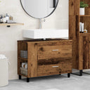 vidaXL Badkamer vaniteitsunit Wit 80 x 35 x 60 cm Bewerkt hout